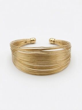 Gold-Tone Multi-Strand Wire Cuff Bracelet